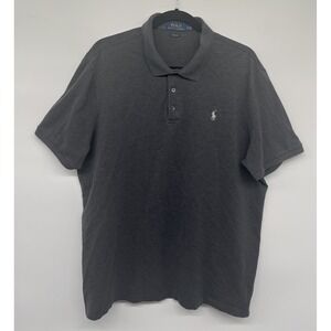 Polo Ralph Lauren Men's Shirt Classic Fit Cotton Stretch Short Sleeve Gray XL